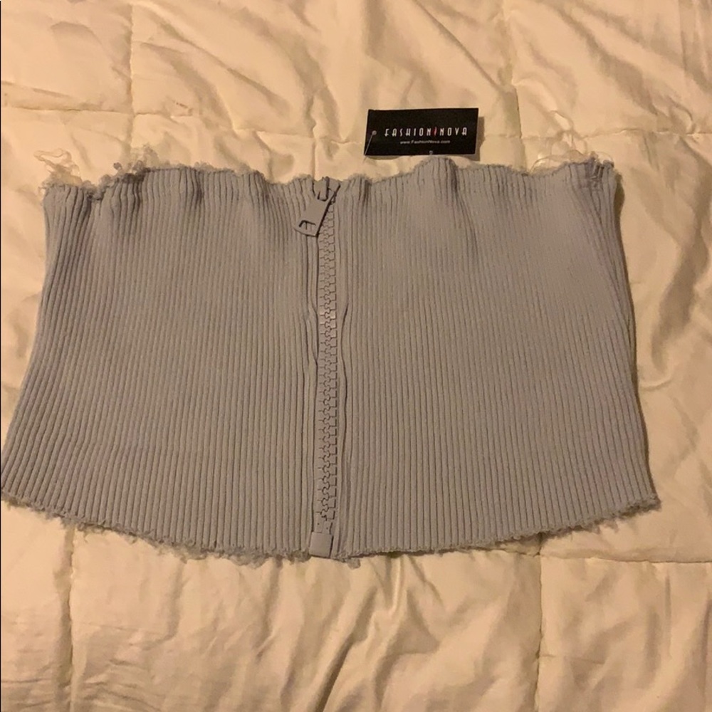Strapless crop top